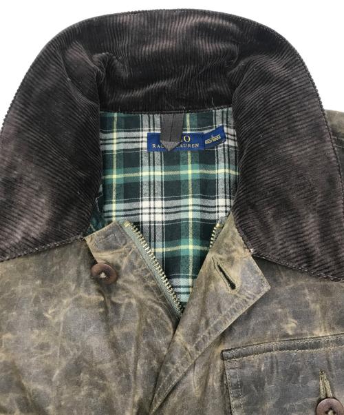 POLO RALPH LAUREN（ポロ・ラルフローレン）POLO RALPH LAUREN (ポロ・ラルフローレン) ヴィンテージ加工ハンティングジャケット カーキ サイズ:Lの古着・服飾アイテム