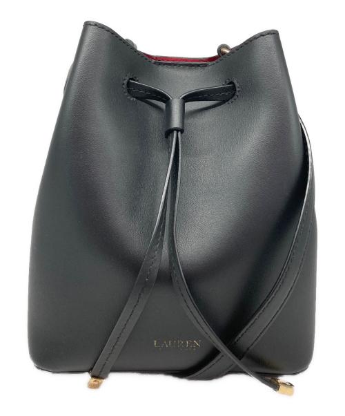 LAUREN RALPH LAUREN（ローレンラルフローレン）LAUREN RALPH LAUREN (ローレンラルフローレン) 巾着セミショルダーバッグ ブラックの古着・服飾アイテム