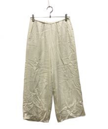 ETRE TOKYO（エトレトウキョウ）の古着「スムースリラクシーワイドパンツ」｜アイボリー