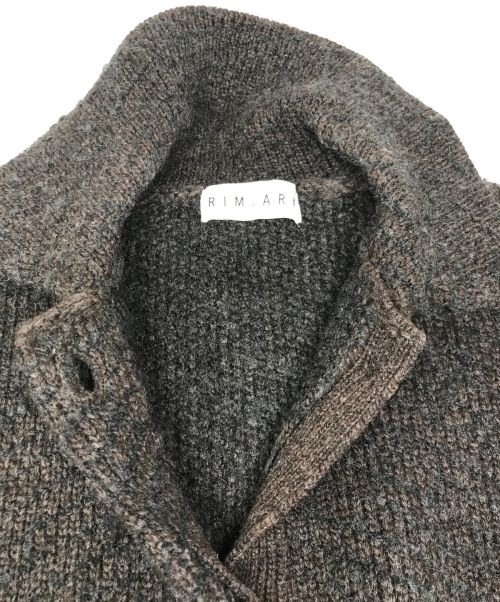 RIM.ARK（リムアーク）RIM.ARK (リムアーク) Knit blouson/ニットブルゾン ブラウン サイズ:FREEの古着・服飾アイテム