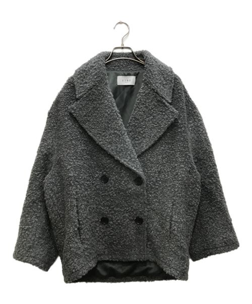 ETRE TOKYO（エトレトウキョウ）ETRE TOKYO (エトレトウキョウ) ビックカラーブークレPコート グレー サイズ:Sの古着・服飾アイテム