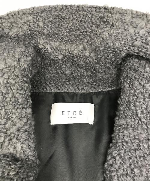 ETRE TOKYO（エトレトウキョウ）ETRE TOKYO (エトレトウキョウ) ビックカラーブークレPコート グレー サイズ:Sの古着・服飾アイテム