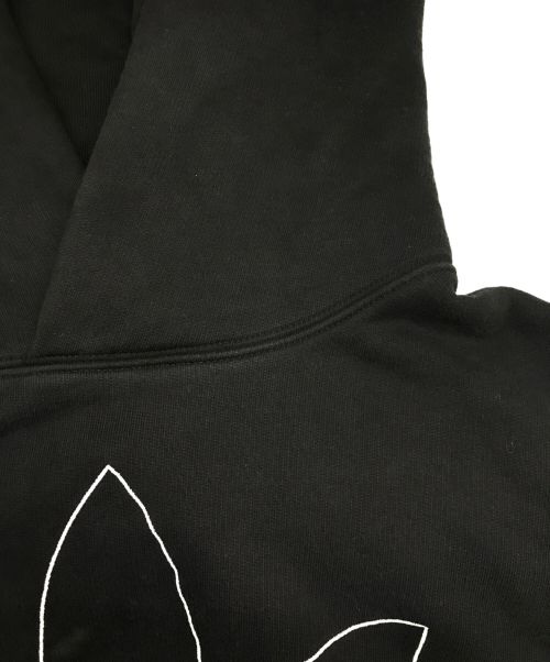 BALENCIAGA（バレンシアガ）BALENCIAGA (バレンシアガ) adidas (アディダス) ロゴ刺繍プルオーバーパーカー ブラック サイズ:Lの古着・服飾アイテム