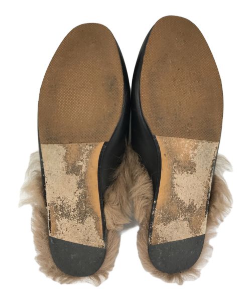 GUCCI（グッチ）GUCCI (グッチ) ホースビットファーサンダル ブラウン サイズ:37の古着・服飾アイテム