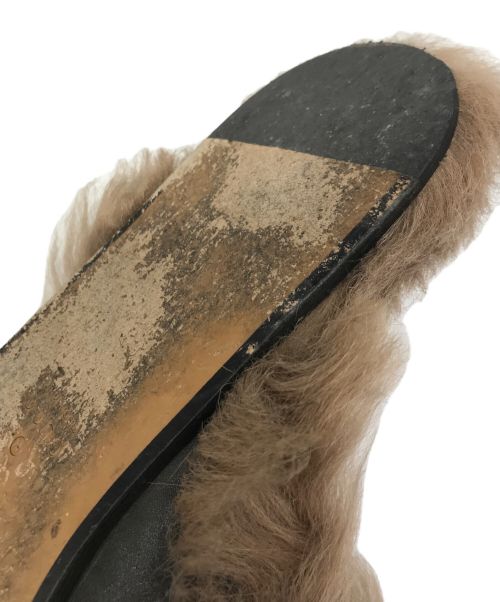 GUCCI（グッチ）GUCCI (グッチ) ホースビットファーサンダル ブラウン サイズ:37の古着・服飾アイテム