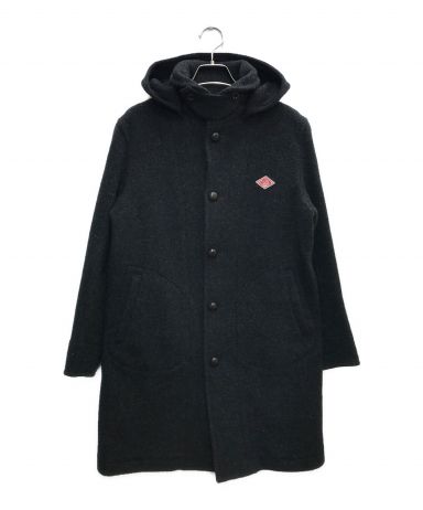 中古・古着通販】DANTON (ダントン) ウールモッサ丸襟コート ブラック