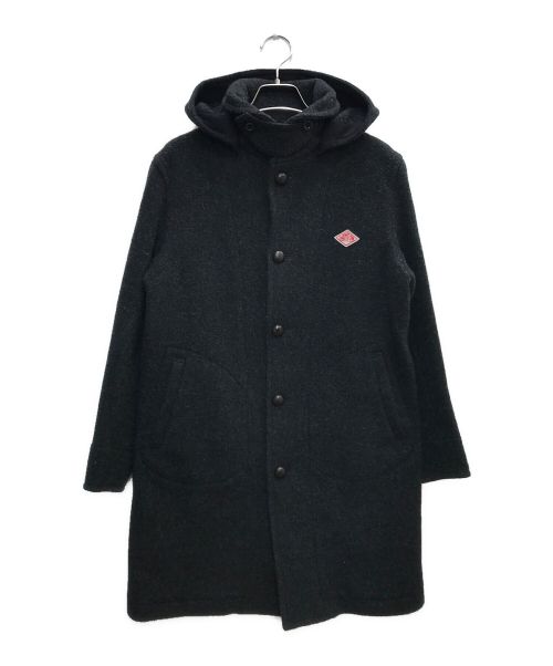 DANTON（ダントン）DANTON (ダントン) ウールモッサ丸襟コート ブラック サイズ:36の古着・服飾アイテム