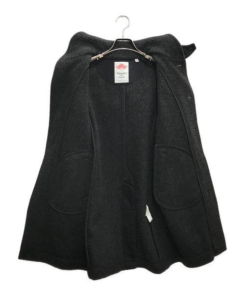 DANTON（ダントン）DANTON (ダントン) ウールモッサ丸襟コート ブラック サイズ:36の古着・服飾アイテム
