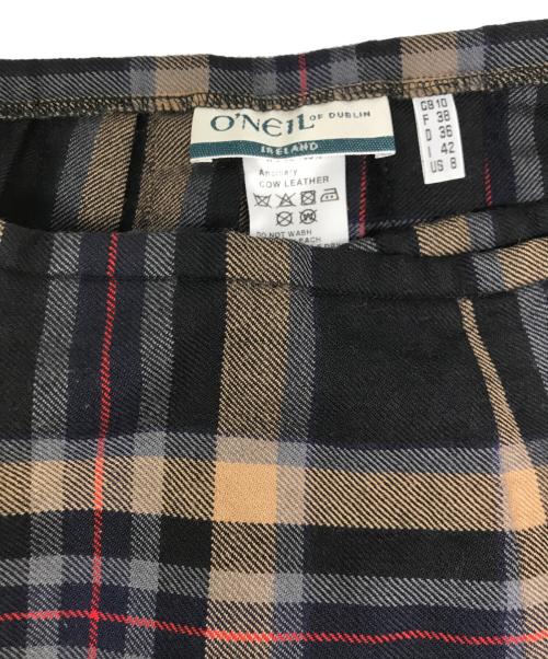 O'NEIL OF DUBLIN（オニールオブダブリン）O'NEIL OF DUBLIN (オニールオブダブリン) ウールラップスカート マルチカラー サイズ:F 38の古着・服飾アイテム