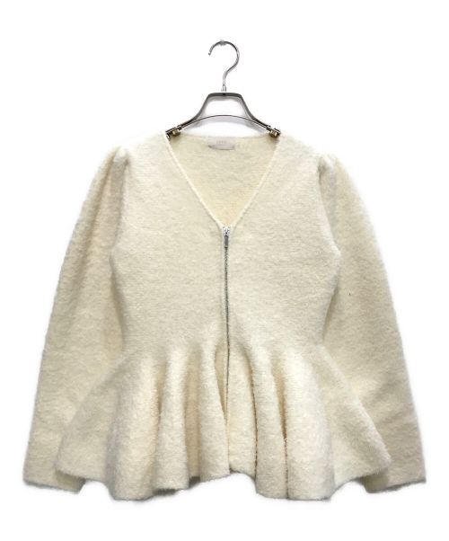 eimy istoire（エイミーイストワール）eimy istoire (エイミーイストワール) ペプラムジッププルオーバー アイボリー サイズ:Fの古着・服飾アイテム