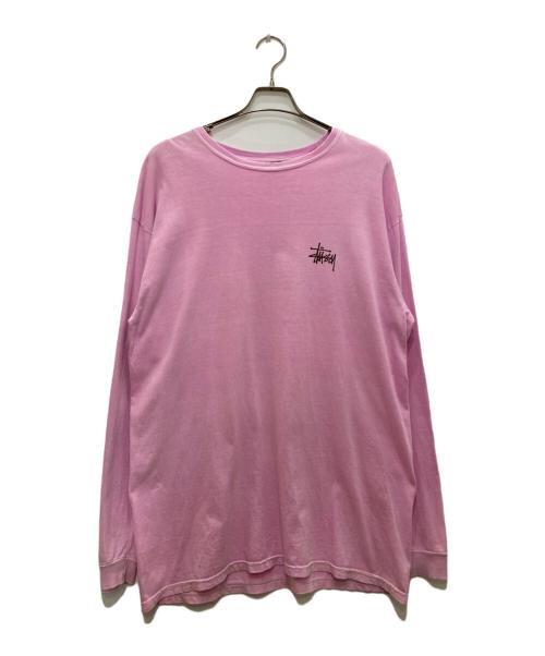stussy（ステューシー）stussy (ステューシー) ロングスリーブカットソー ピンク サイズ:XLの古着・服飾アイテム