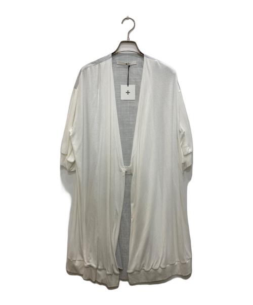 360℃（サンビャクロクジュウド）360℃ (サンビャクロクジュウド) 切替生地ロングカーディガン ホワイト サイズ:38 未使用品の古着・服飾アイテム