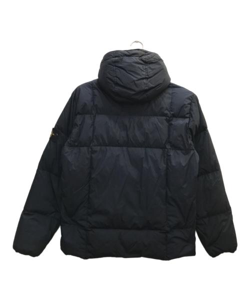 STONE ISLAND（ストーンアイランド）STONE ISLAND (ストーンアイランド) ガーメントダイナイロンフーデッドダウンジャケット ネイビー サイズ:Lの古着・服飾アイテム