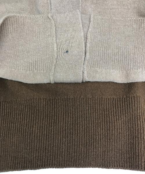 COMME des GARCONS HOMME DEUX（コムデギャルソン オム ドゥ）COMME des GARCONS HOMME DEUX (コムデギャルソン オム ドゥ) バイカラーウールカーディガン ブラウン サイズ:Ⅿの古着・服飾アイテム