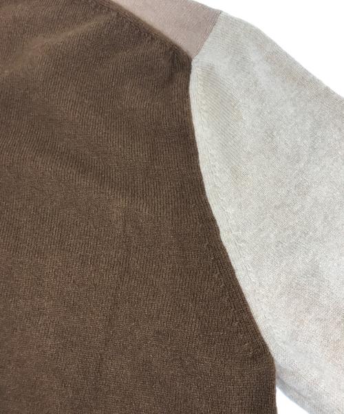 COMME des GARCONS HOMME DEUX（コムデギャルソン オム ドゥ）COMME des GARCONS HOMME DEUX (コムデギャルソン オム ドゥ) バイカラーウールカーディガン ブラウン サイズ:Ⅿの古着・服飾アイテム