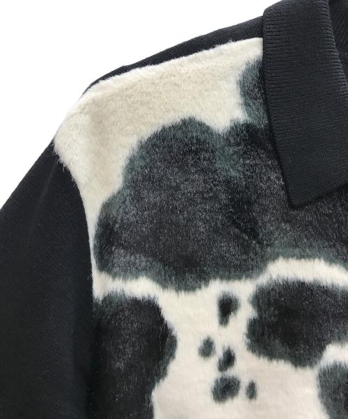 SUPREME（シュプリーム）SUPREME (シュプリーム) Cow Print Cardigan/カウプリント カーディガン ブラック×ホワイト サイズ:XLの古着・服飾アイテム