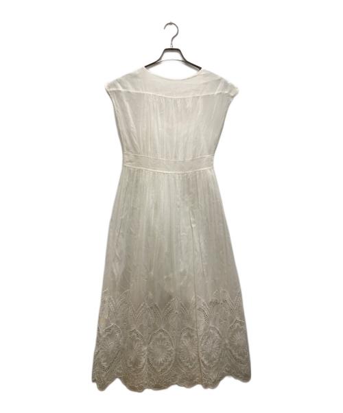 Diagram GRACE CONTINENTAL（ダイアグラム グレースコンチネンタル）Diagram GRACE CONTINENTAL (ダイアグラム グレースコンチネンタル) カットワークシャツワンピース ホワイト サイズ:38の古着・服飾アイテム