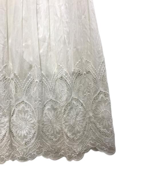 Diagram GRACE CONTINENTAL（ダイアグラム グレースコンチネンタル）Diagram GRACE CONTINENTAL (ダイアグラム グレースコンチネンタル) カットワークシャツワンピース ホワイト サイズ:38の古着・服飾アイテム