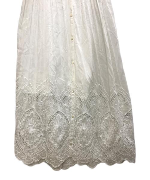 Diagram GRACE CONTINENTAL（ダイアグラム グレースコンチネンタル）Diagram GRACE CONTINENTAL (ダイアグラム グレースコンチネンタル) カットワークシャツワンピース ホワイト サイズ:38の古着・服飾アイテム