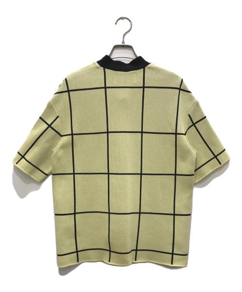 AKIRA NAKA（アキラナカ）AKIRA NAKA (アキラナカ) Radka tie collar plaid knit/ラドカ タイ カラー プレイド ニット イエロー サイズ:１の古着・服飾アイテム