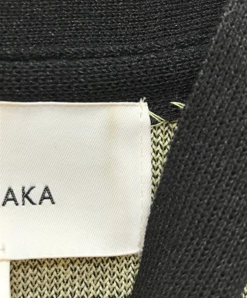 AKIRA NAKA（アキラナカ）AKIRA NAKA (アキラナカ) Radka tie collar plaid knit/ラドカ タイ カラー プレイド ニット イエロー サイズ:１の古着・服飾アイテム