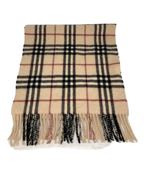 BURBERRY LONDON（バーバリーロンドン）BURBERRY LONDON (バーバリーロンドン) ノバチェックカシミヤ100％マフラー ベージュの古着・服飾アイテム