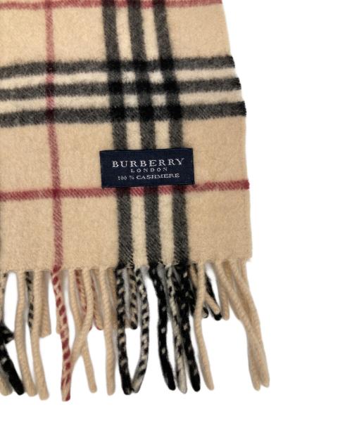BURBERRY LONDON（バーバリーロンドン）BURBERRY LONDON (バーバリーロンドン) ノバチェックカシミヤ100％マフラー ベージュの古着・服飾アイテム