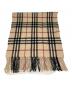 BURBERRY LONDON（バーバリーロンドン）の古着「ノバチェックカシミヤ100％マフラー」｜ベージュ