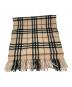 BURBERRY LONDON (バーバリーロンドン) ノバチェックカシミヤ100％マフラー ベージュ：6000円