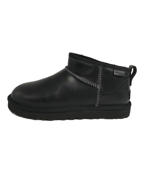 UGG（アグ）UGG (アグ) Classic Ultra Mini LTHR Regen/クラシック ウルトラ ミニ LTHR リジェン ブラック サイズ:JAPAN27の古着・服飾アイテム