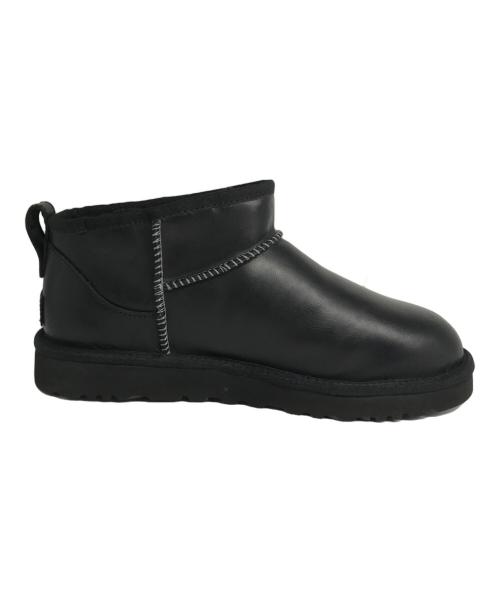 UGG（アグ）UGG (アグ) Classic Ultra Mini LTHR Regen/クラシック ウルトラ ミニ LTHR リジェン ブラック サイズ:JAPAN27の古着・服飾アイテム