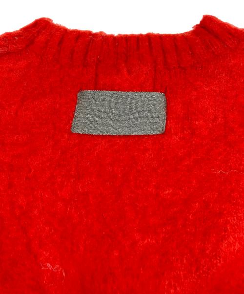 OMMO（オーエムエムオー）OMMO (オーエムエムオー) SQUARE SLEEVE SHAGGY KT/スクエア　スリーブ　シャギー　ニット レッド サイズ:Ｆの古着・服飾アイテム