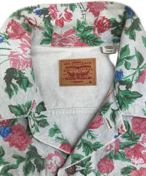 SUPREME（シュプリーム）SUPREME (シュプリーム) LEVI'S (リーバイス) ROSES TRUKER JACKET/ローズ トラッカー ジャケット グリーン サイズ:XLの古着・服飾アイテム