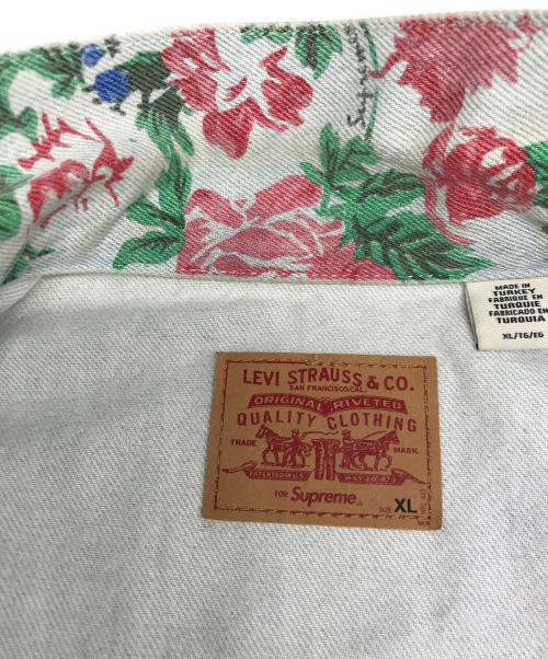 SUPREME（シュプリーム）SUPREME (シュプリーム) LEVI'S (リーバイス) ROSES TRUKER JACKET/ローズ トラッカー ジャケット グリーン サイズ:XLの古着・服飾アイテム