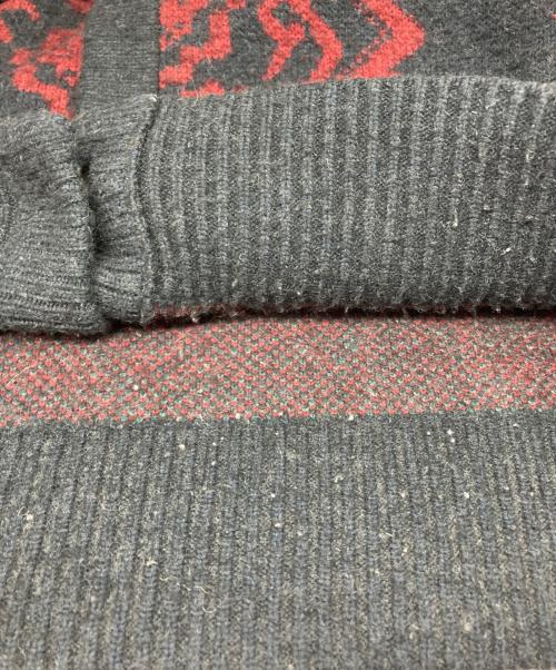 CarHartt（カーハート）CarHartt (カーハート) 厚手カーディガン レッド×ブラック サイズ:Ｌの古着・服飾アイテム