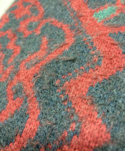 CarHartt（カーハート）CarHartt (カーハート) 厚手カーディガン レッド×ブラック サイズ:Ｌの古着・服飾アイテム