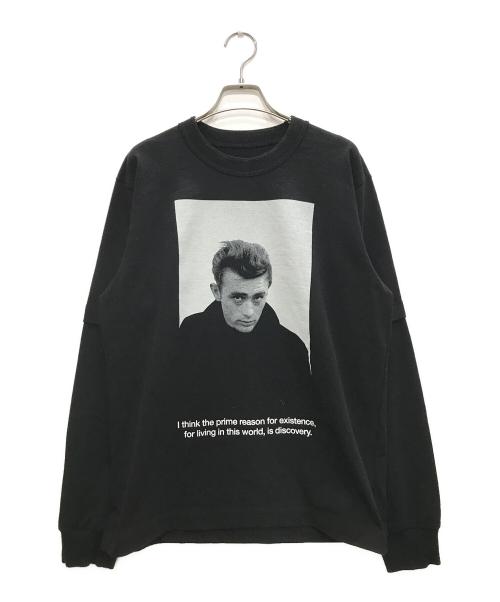 sacai（サカイ）sacai (サカイ) James Dean L/S T-shirt/ジェームズ ディーン ロング スリーブ カットソー ブラック サイズ:2の古着・服飾アイテム
