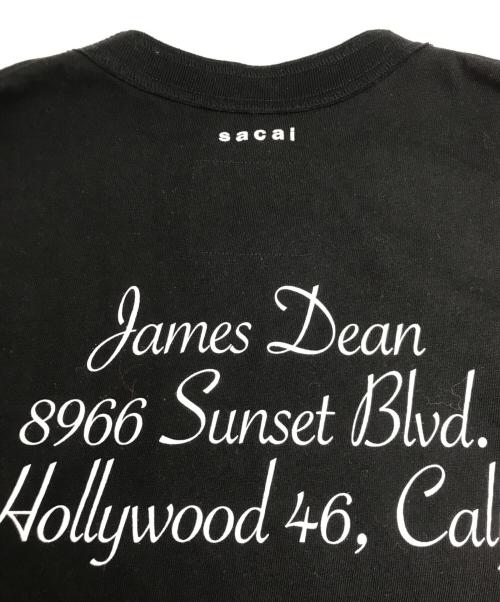 sacai（サカイ）sacai (サカイ) James Dean L/S T-shirt/ジェームズ ディーン ロング スリーブ カットソー ブラック サイズ:2の古着・服飾アイテム
