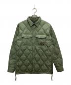 TAIONタイオン）の古着「ダウンシャツジャケット」｜カーキ