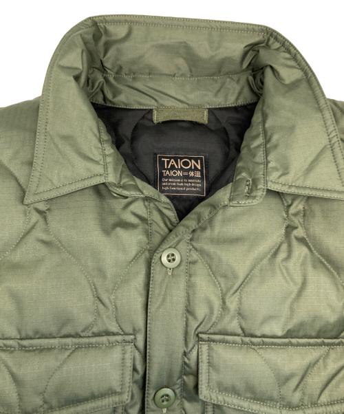 TAION（タイオン）TAION (タイオン) ダウンシャツジャケット カーキ サイズ:Sの古着・服飾アイテム