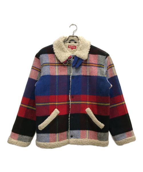 SUPREME（シュプリーム）SUPREME (シュプリーム) Plaid Shearling Bomber Jacket/プレイドシアリングボンバージャケット マルチカラー サイズ:Mの古着・服飾アイテム