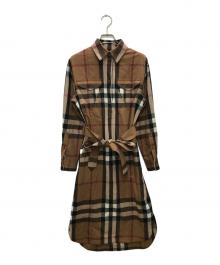BURBERRY LONDON（バーバリーロンドン）の古着「ノヴァチェック ワンピース」｜ブラウン