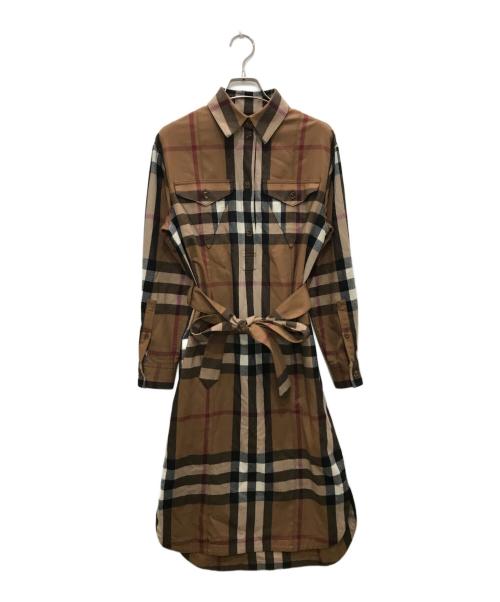 BURBERRY LONDON（バーバリーロンドン）BURBERRY LONDON (バーバリーロンドン) ノヴァチェック ワンピース ブラウン サイズ:34の古着・服飾アイテム