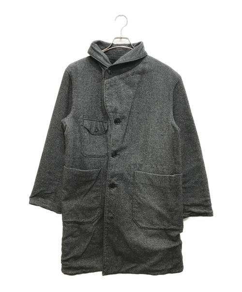 Engineered Garments（エンジニアドガーメンツ）Engineered Garments (エンジニアド ガーメンツ) Shawl Collar Reversible Coat/ショールカラーリバーシブルコート ブラック×グレー サイズ:Mの古着・服飾アイテム