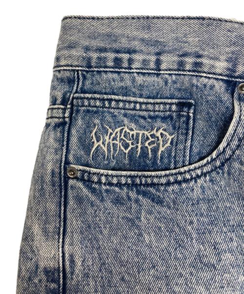 Wasted Paris（ウェイステッドパリス）WASTED PARIS (ウェイステッド) デニムハーフパンツ インディゴ サイズ:86cm(W34)の古着・服飾アイテム