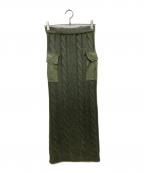 Hysteric Glamourヒステリックグラマー）の古着「ミリタリーポケット付き ケーブルタイトスカート」｜カーキ