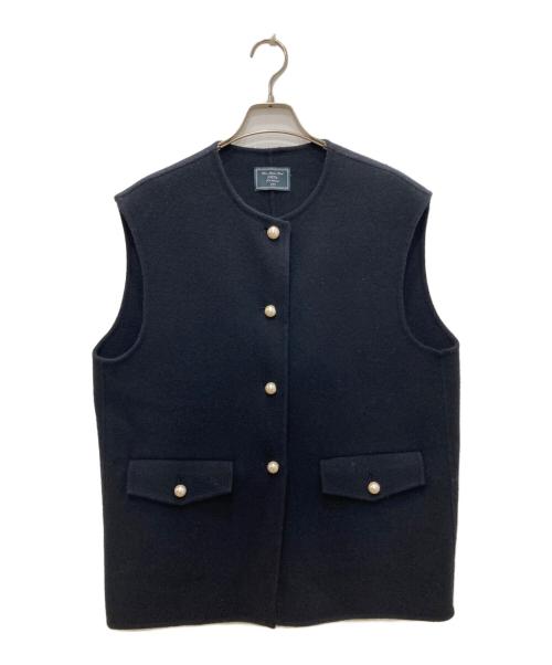 SHIPS（シップス）SHIPS (シップス) SUPER140 ジーロンウール パール モチーフ ボタン ジレ ネイビー サイズ:ONE SIZEの古着・服飾アイテム