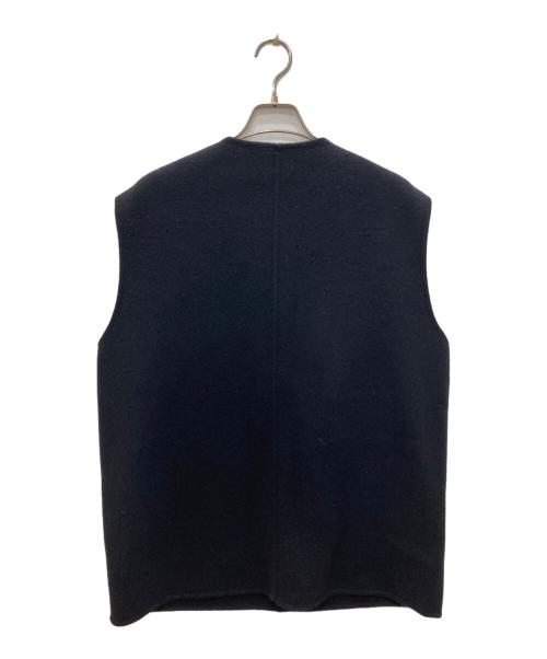 SHIPS（シップス）SHIPS (シップス) SUPER140 ジーロンウール パール モチーフ ボタン ジレ ネイビー サイズ:ONE SIZEの古着・服飾アイテム