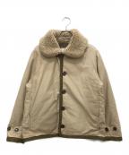 45Rフォーティファイブ・アール）の古着「サテン ボア の 908 ブルゾン」｜ブラウン×ベージュ
