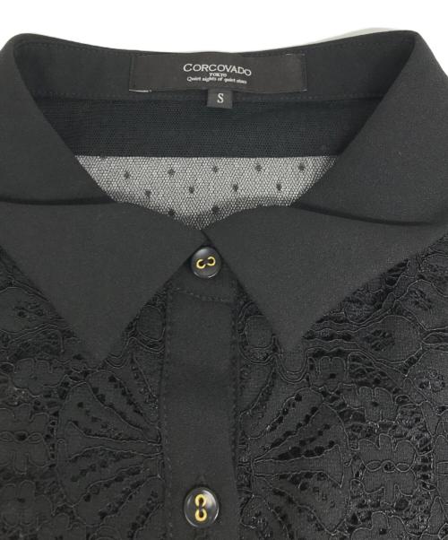 CORCOVADO（コルコバード）CORCOVADO (コルコバード) シアーカーディガン ブラック サイズ:Sの古着・服飾アイテム